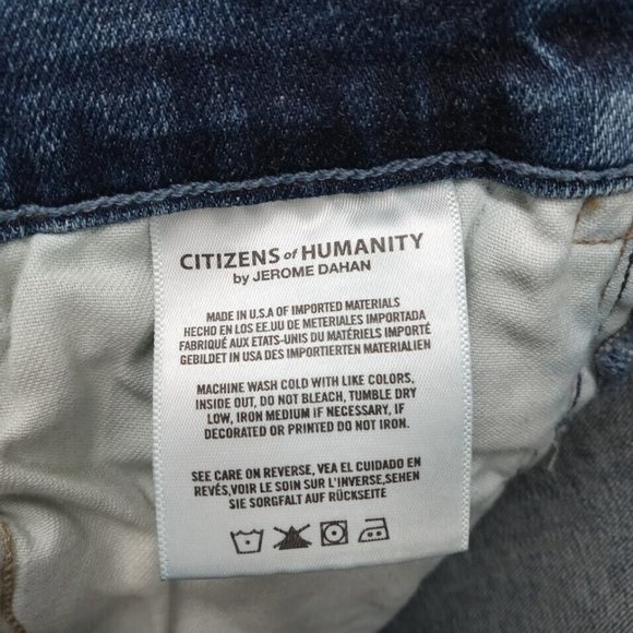 Citizens of Humanity Jeans Womens 28‎ Blue Rocket Crop High-Rise Skinny Denim - Picture 10 of 12